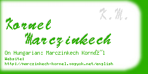 kornel marczinkech business card